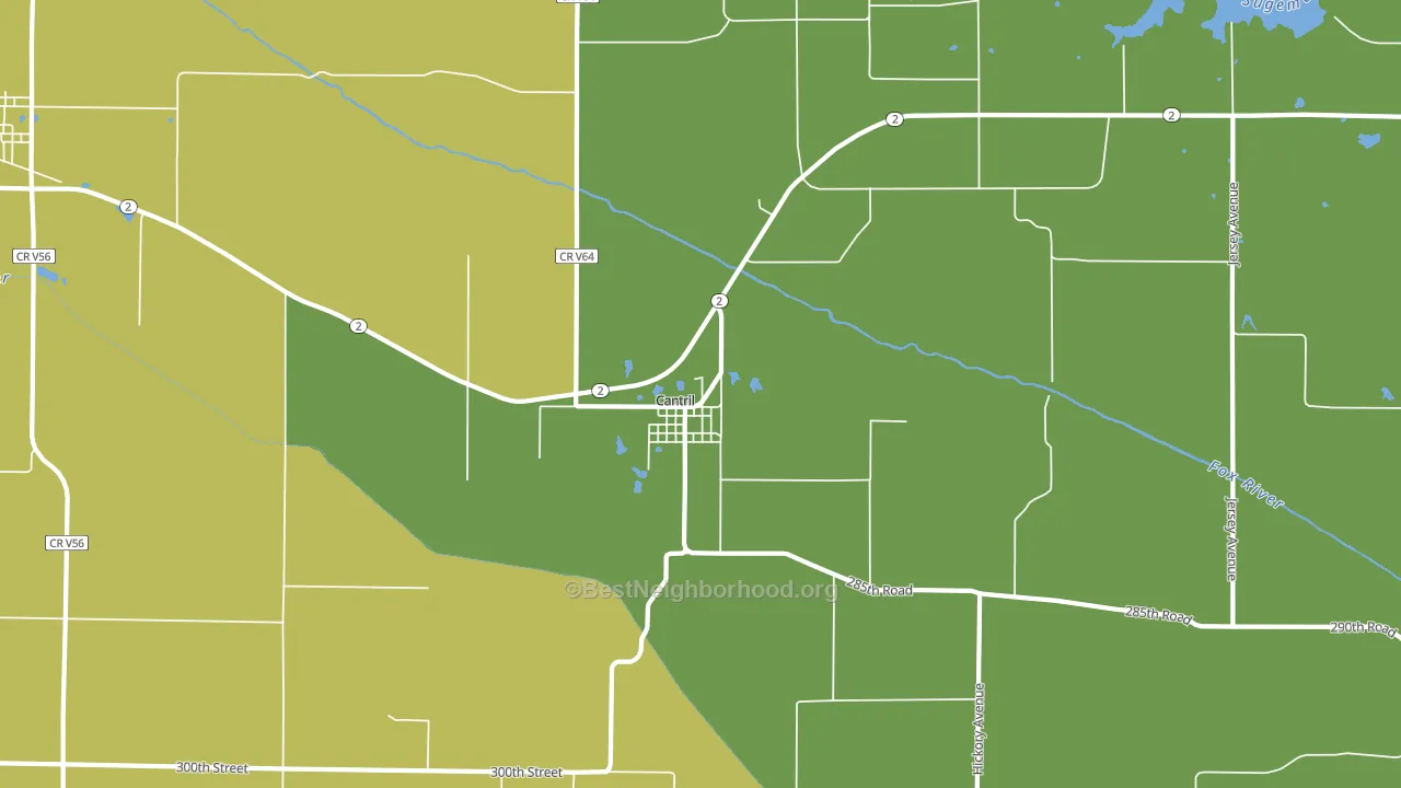 52542, IA block-group voter-turnout map