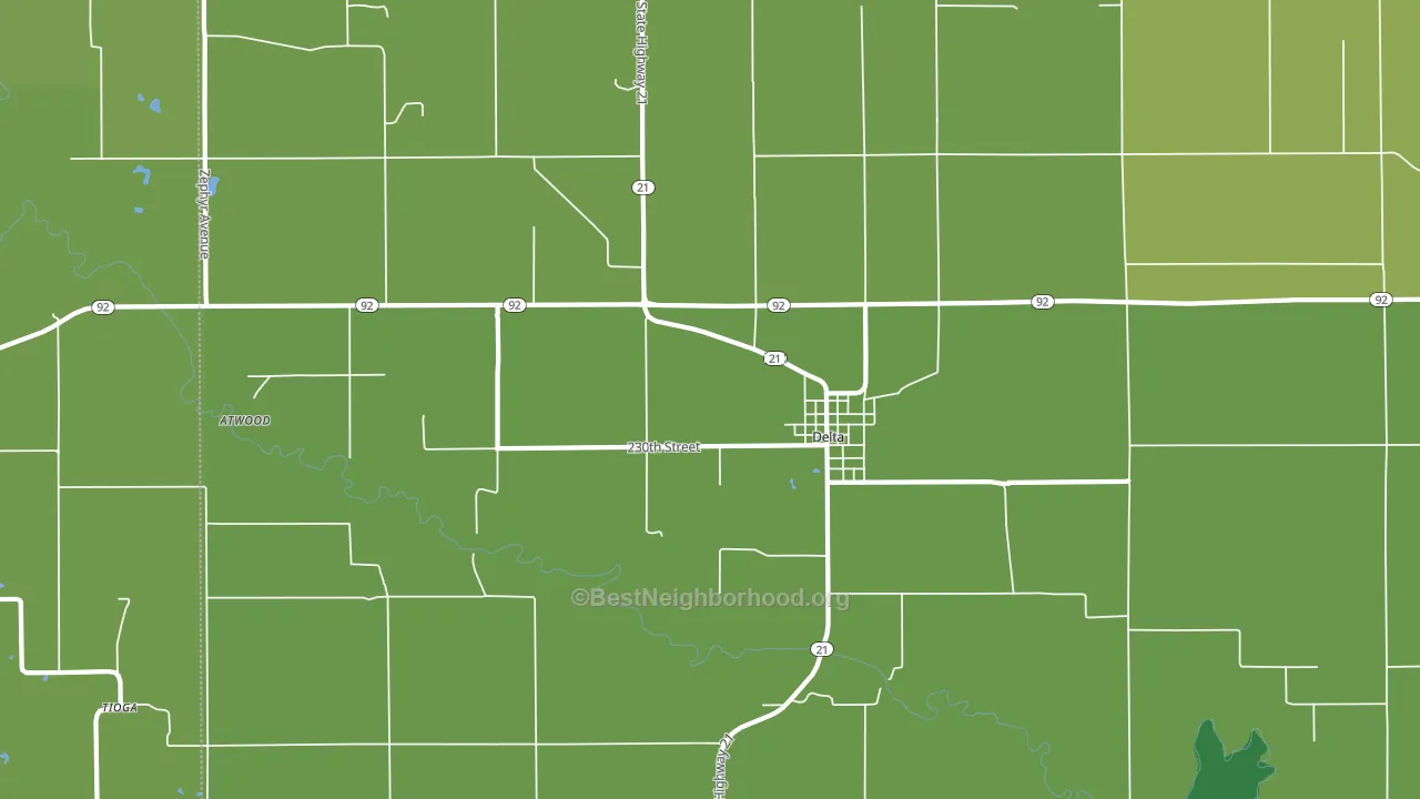 52550, IA block-group voter-turnout map