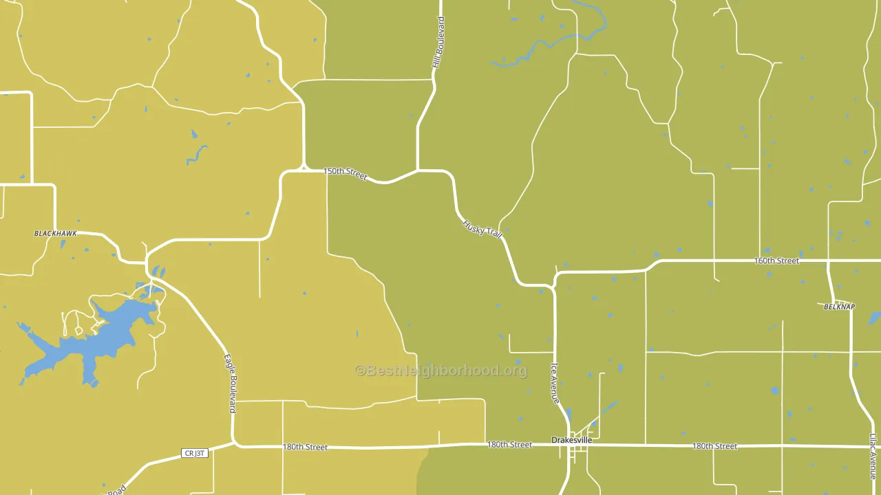 52552, IA block-group voter-turnout map