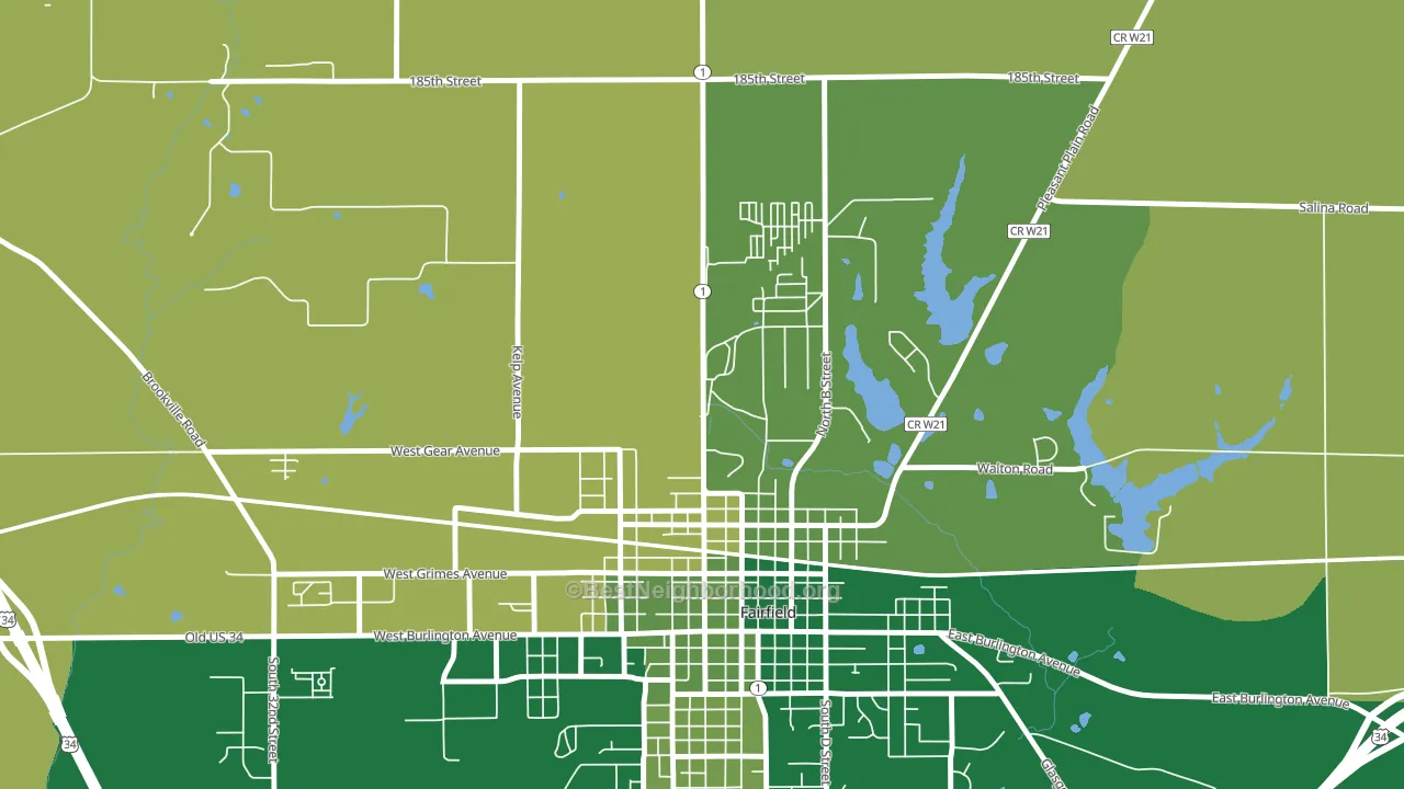 52557, IA block-group voter-turnout map