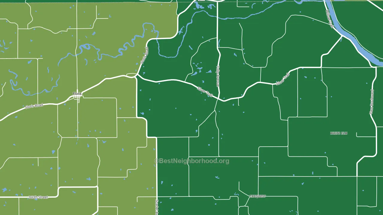 52560, IA block-group voter-turnout map