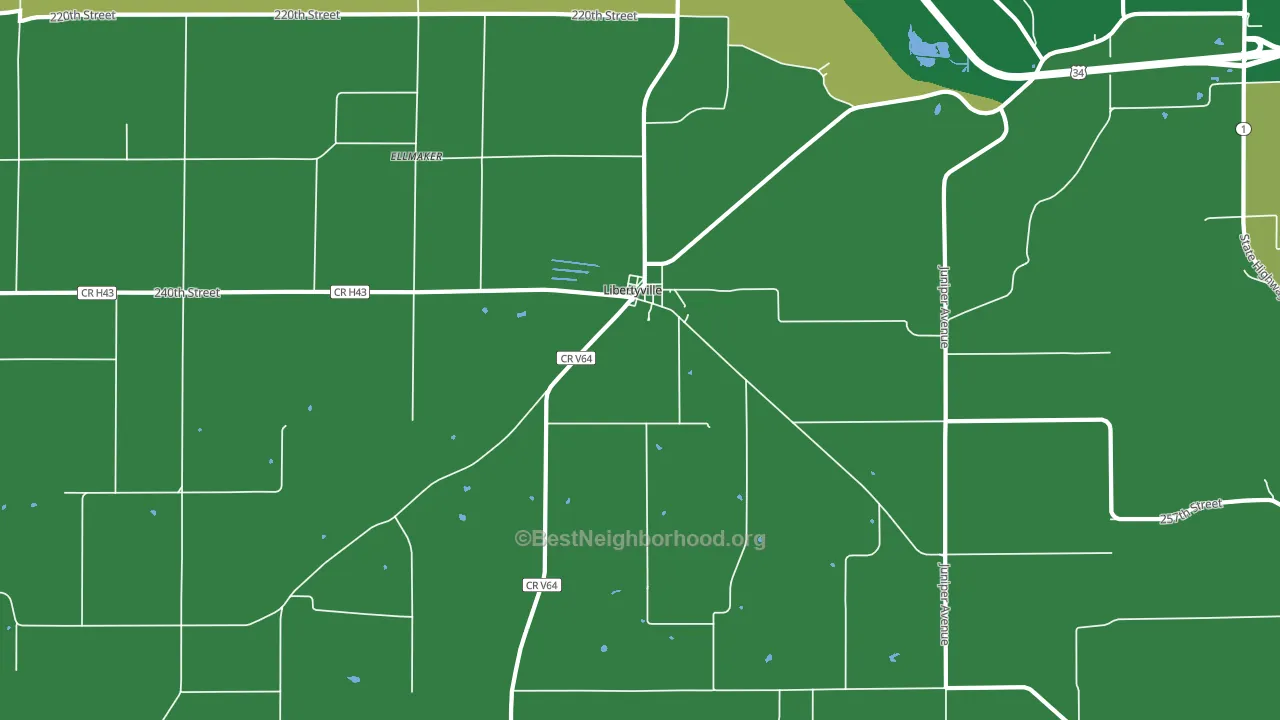52567, IA block-group voter-turnout map