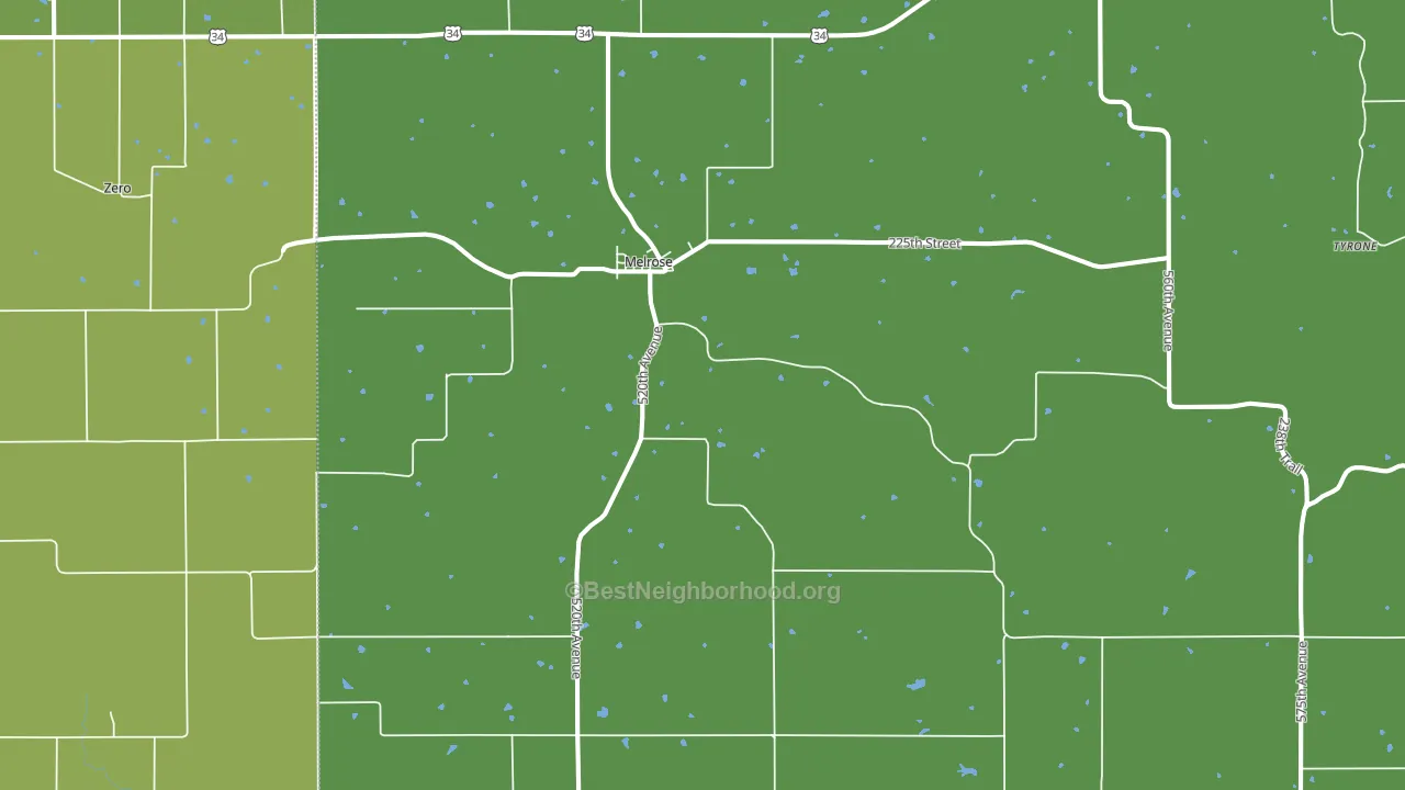 52569, IA block-group voter-turnout map