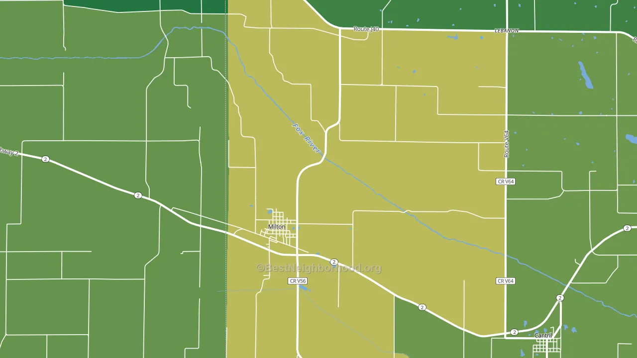 52570, IA block-group voter-turnout map