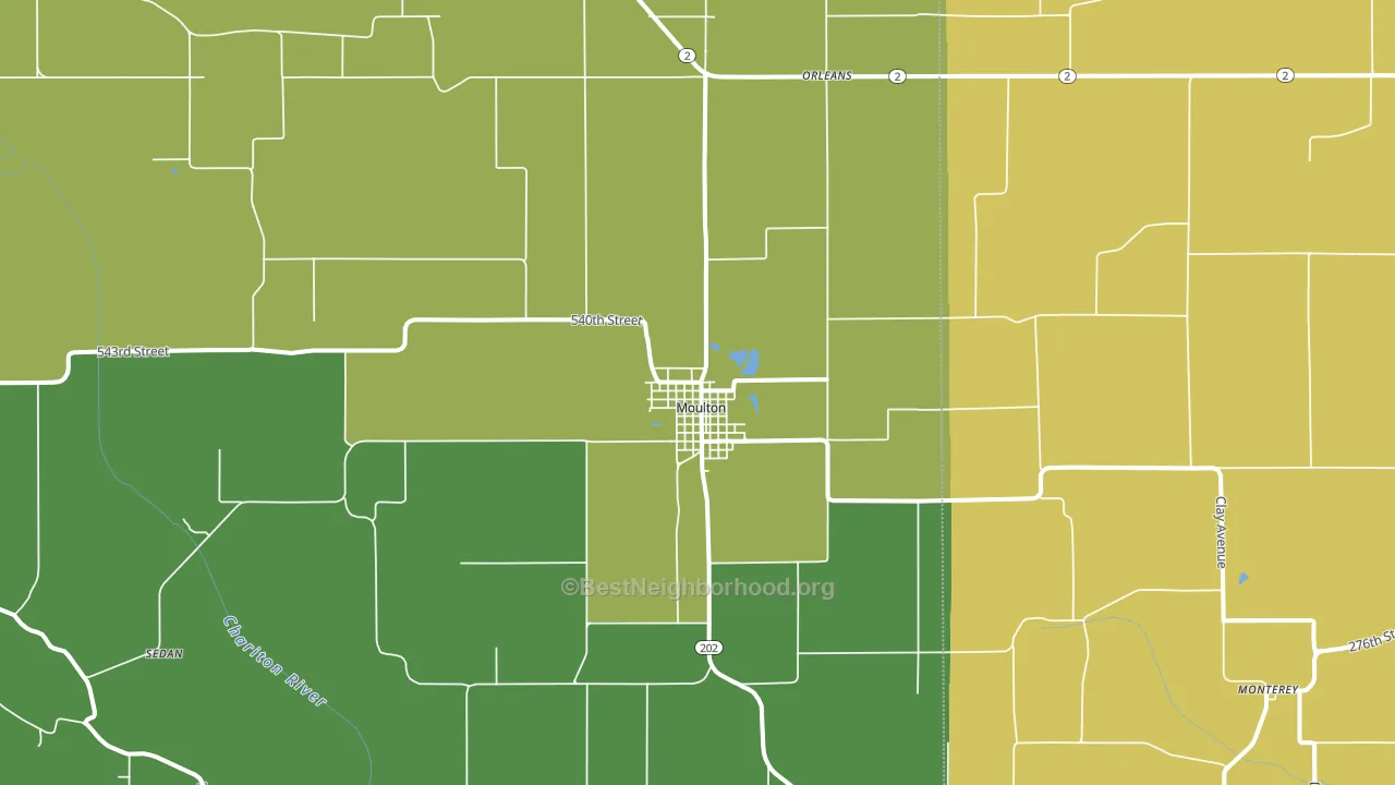 52572, IA block-group voter-turnout map
