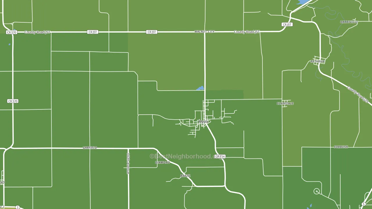 52574, IA block-group voter-turnout map