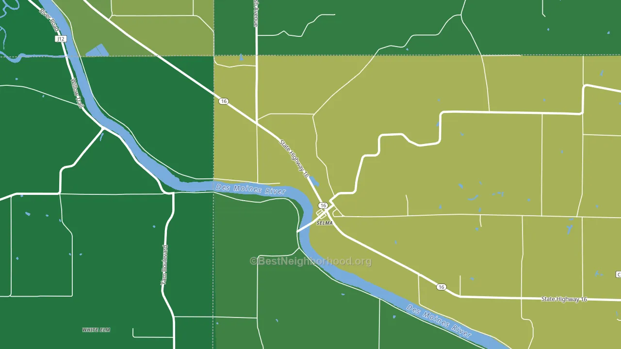52588, IA block-group voter-turnout map