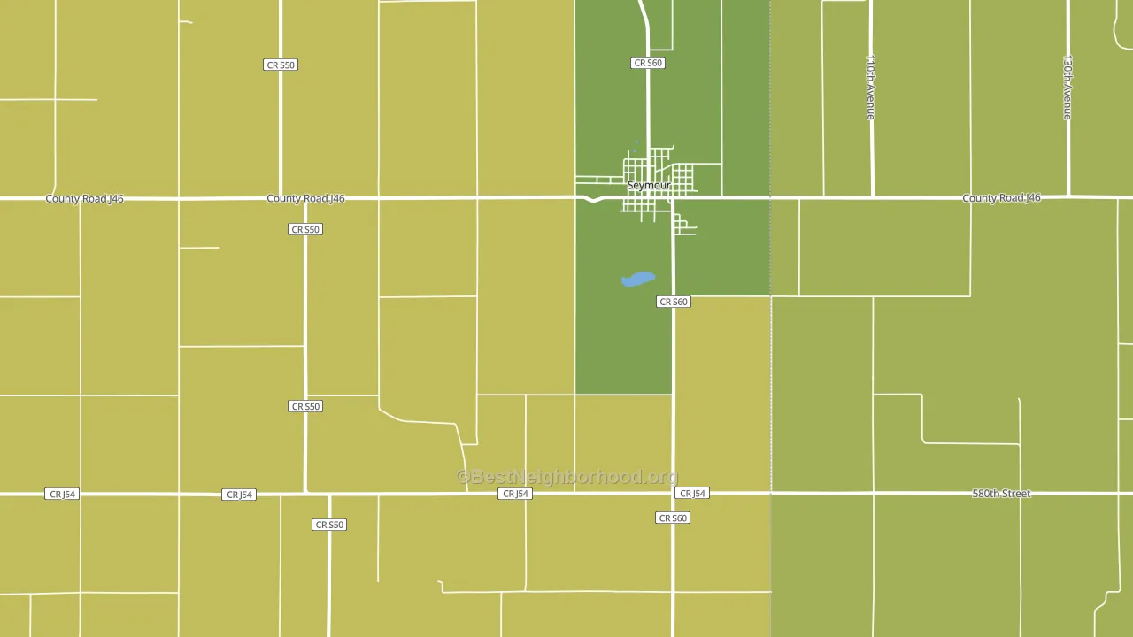 52590, IA block-group voter-turnout map