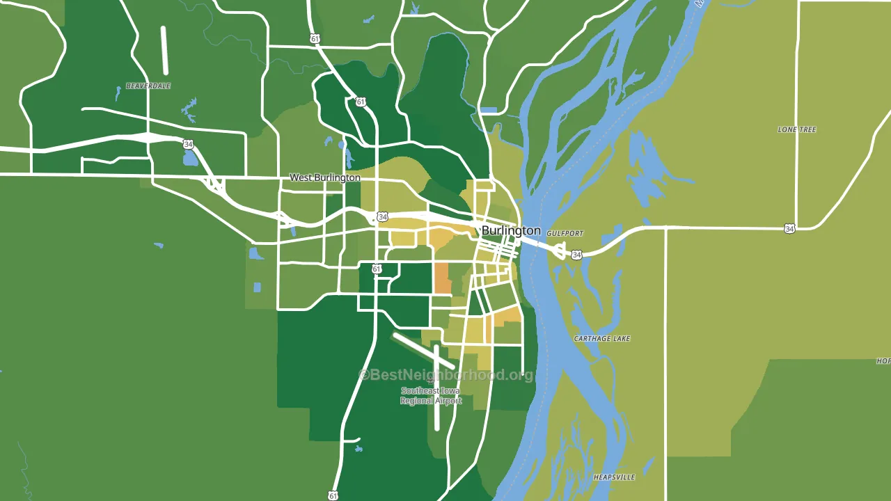 52601, IA block-group voter-turnout map