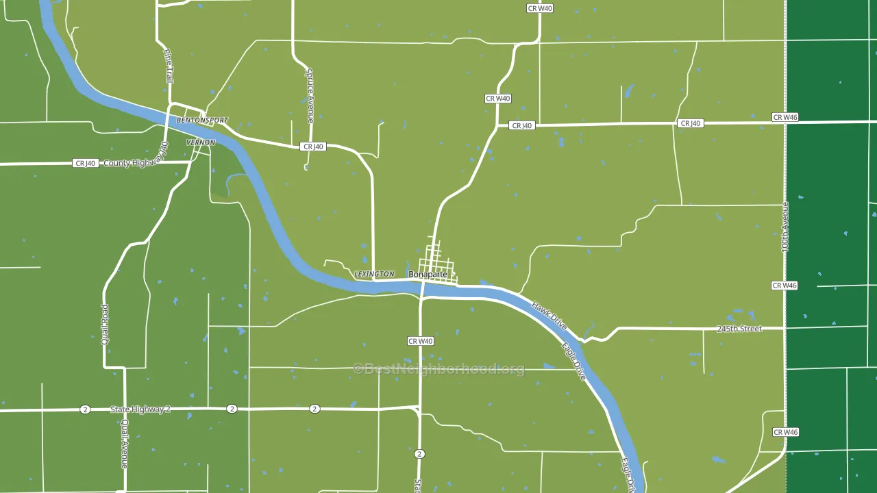 52620, IA block-group voter-turnout map