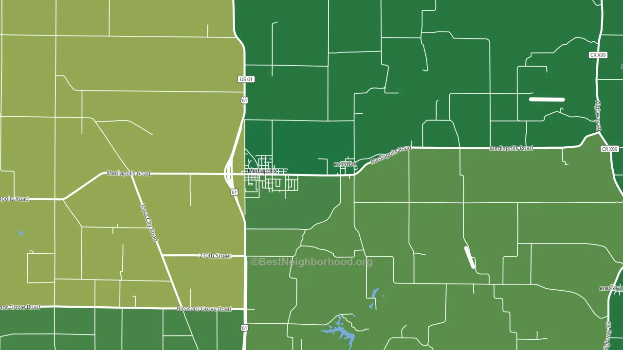 52637, IA block-group voter-turnout map