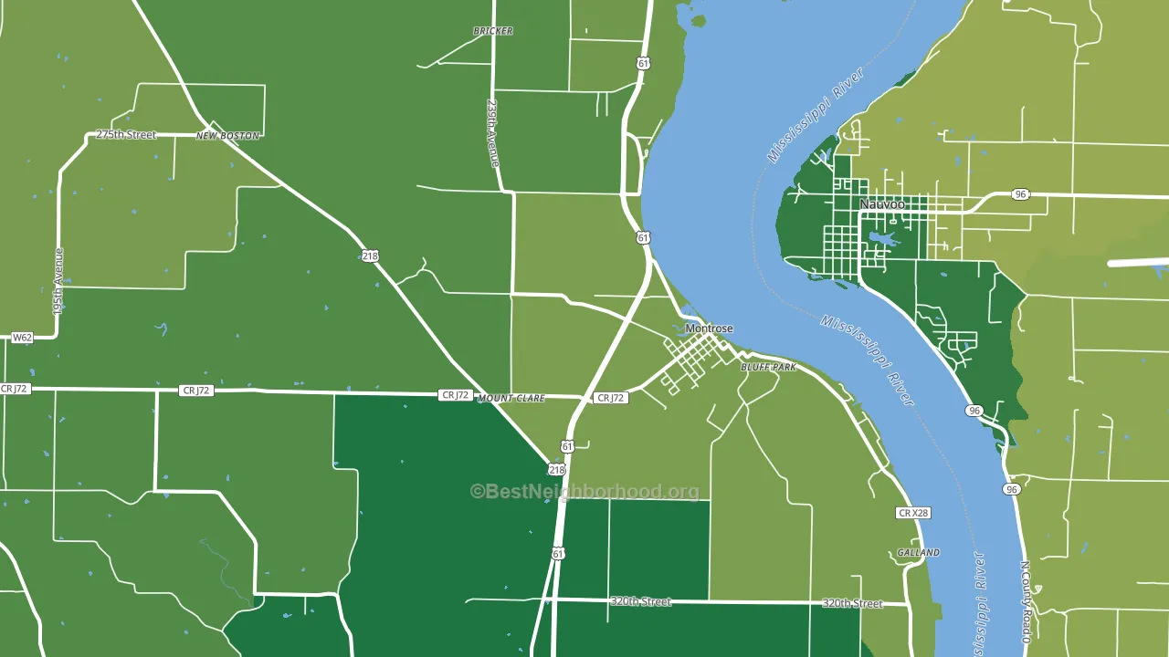 52639, IA block-group voter-turnout map