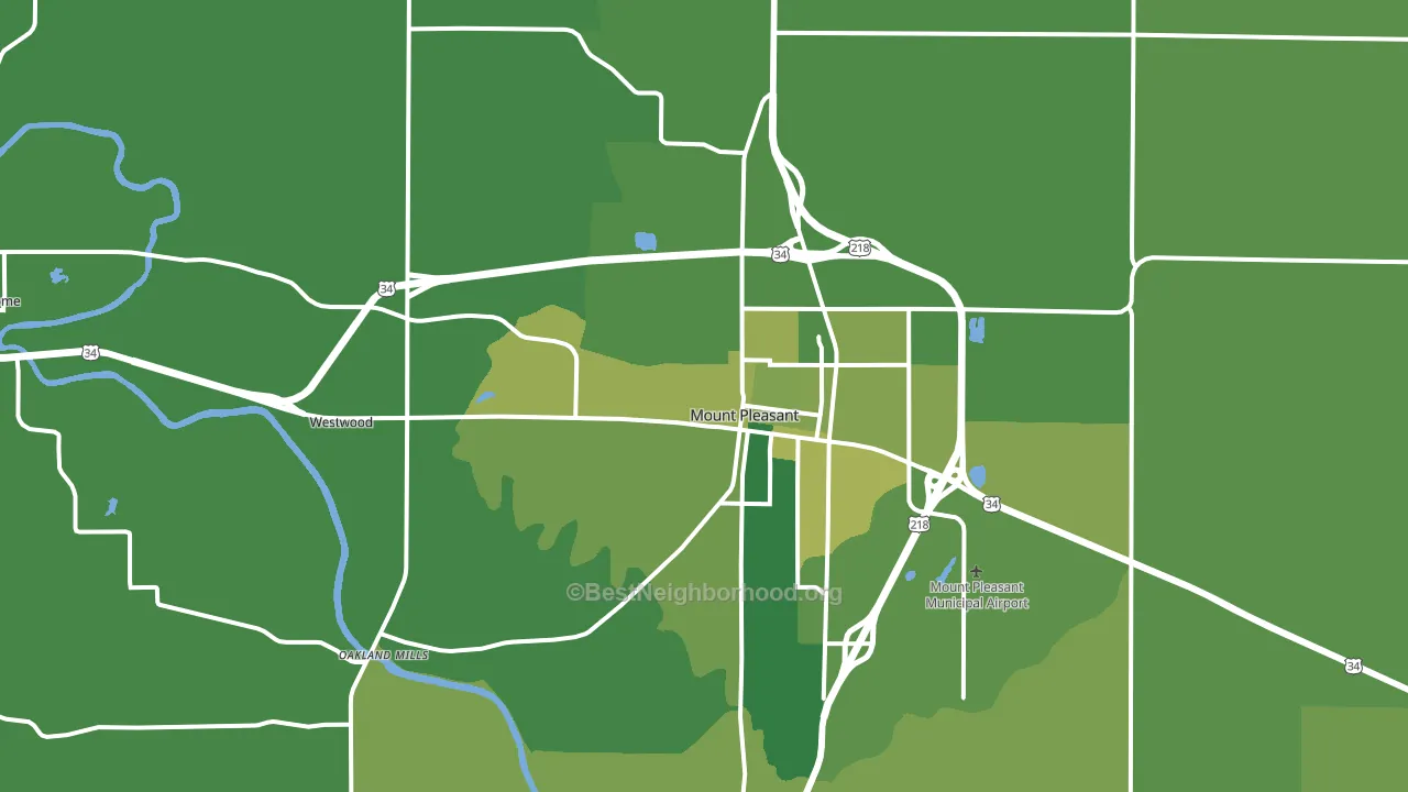 52641, IA block-group voter-turnout map