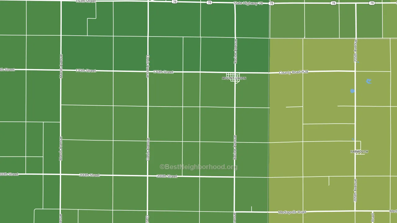 52644, IA block-group voter-turnout map