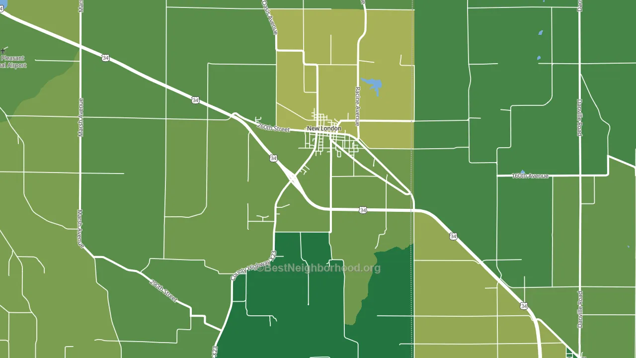 52645, IA block-group voter-turnout map