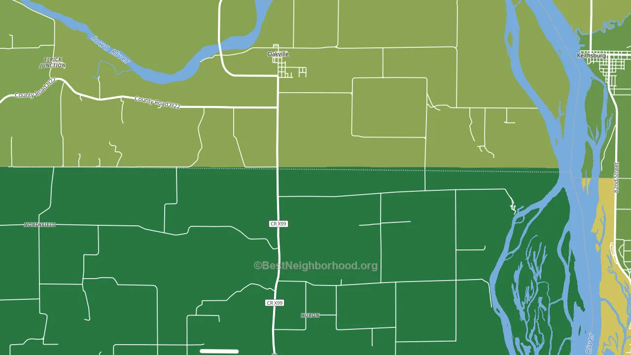 52646, IA block-group voter-turnout map