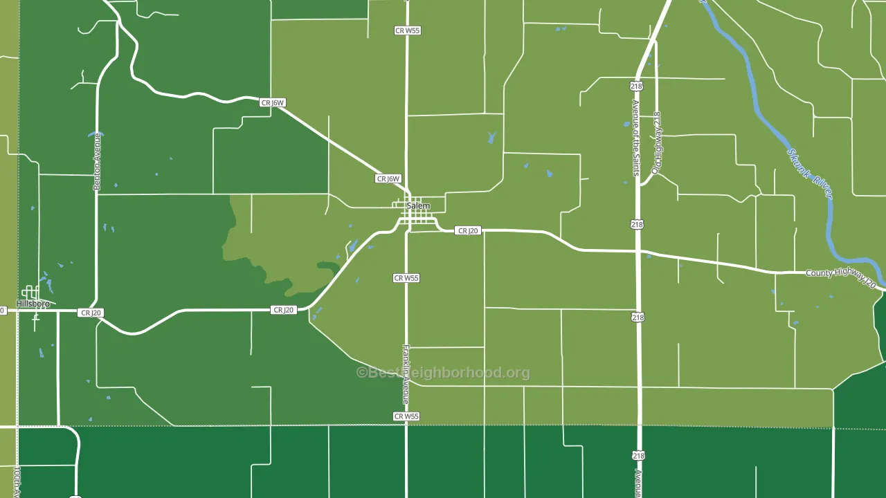52649, IA block-group voter-turnout map