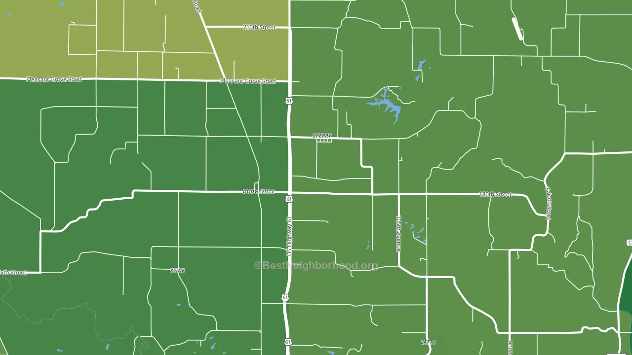52650, IA block-group voter-turnout map