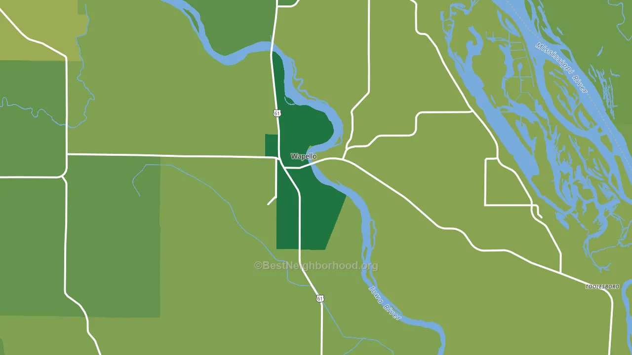 52653, IA block-group voter-turnout map
