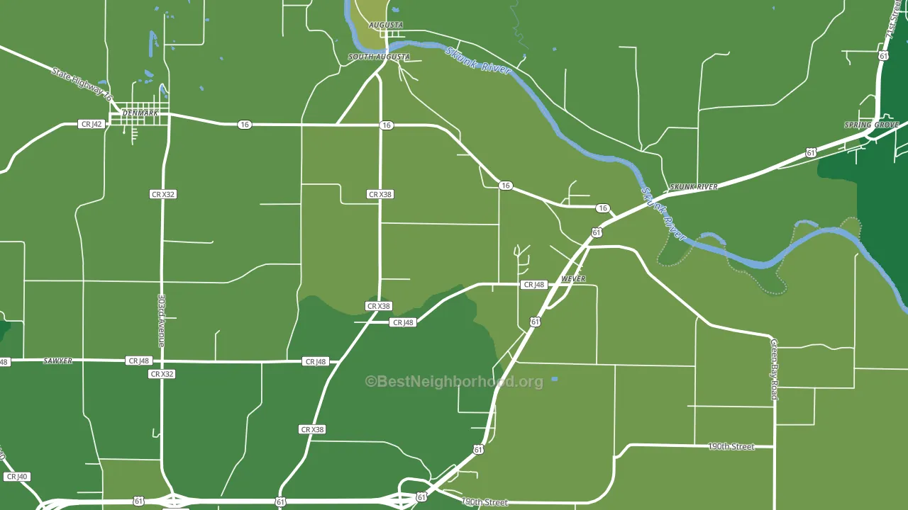 52658, IA block-group voter-turnout map
