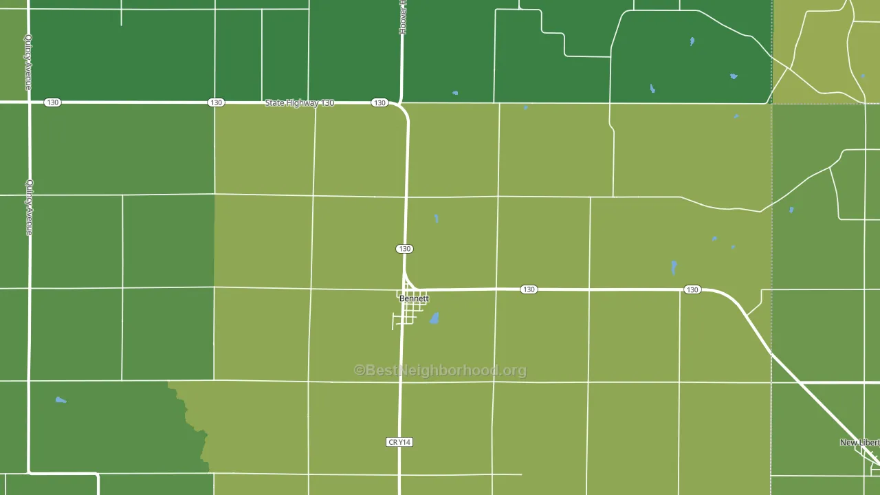 52721, IA block-group voter-turnout map