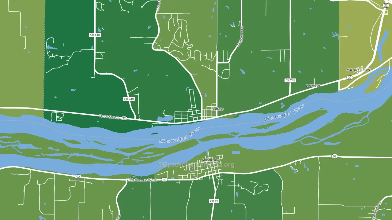 52728, IA block-group voter-turnout map