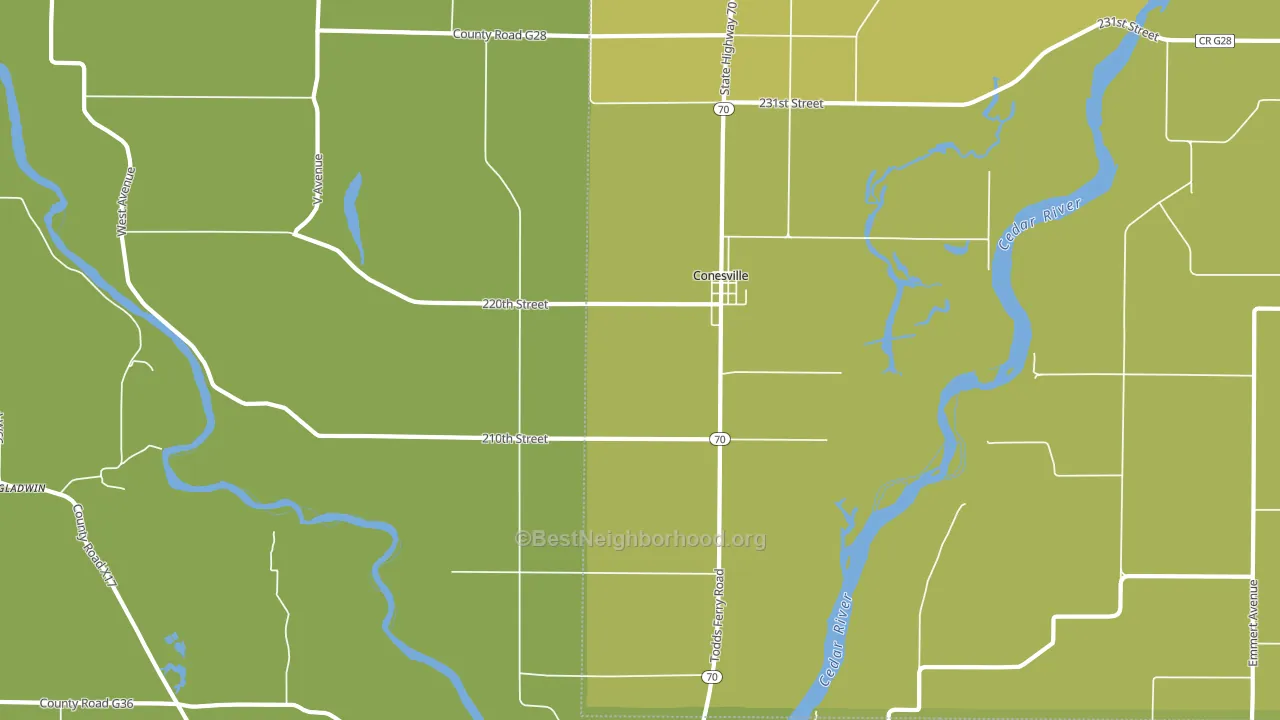 52739, IA block-group voter-turnout map