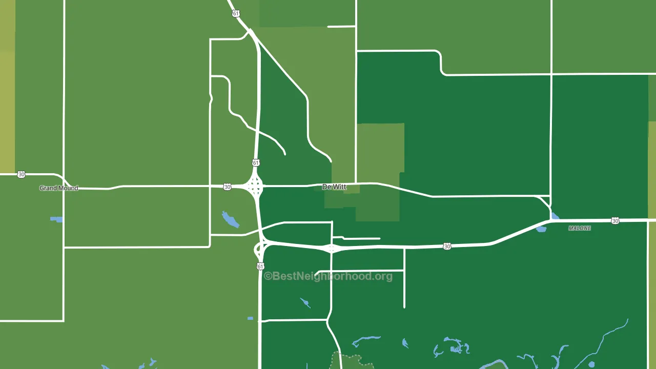 52742, IA block-group voter-turnout map