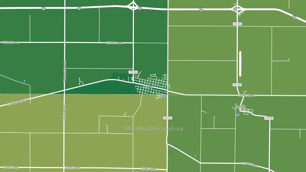 52747, IA block-group voter-turnout map
