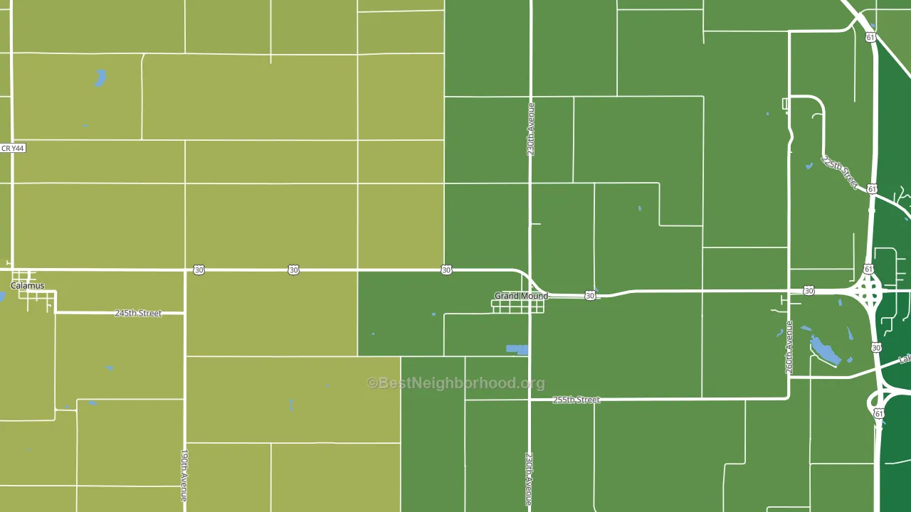52751, IA block-group voter-turnout map
