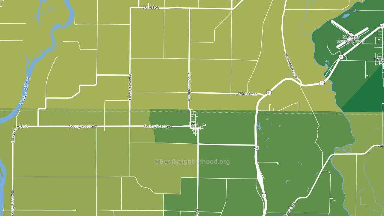 52754, IA block-group voter-turnout map