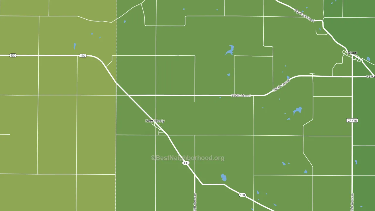 52765, IA block-group voter-turnout map