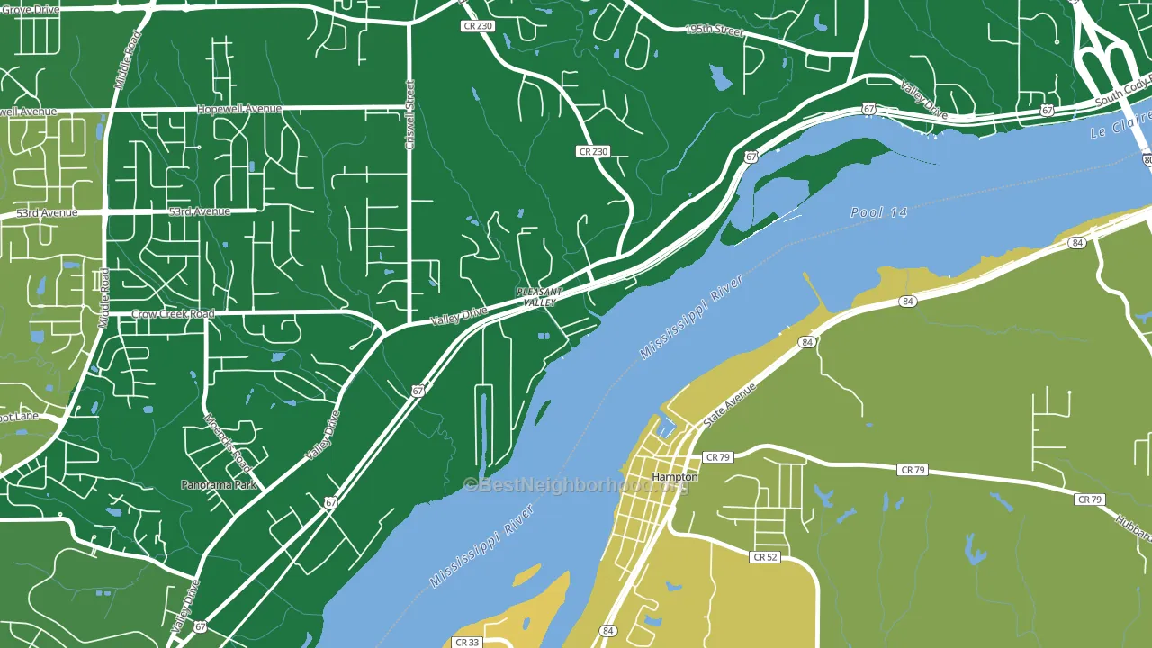 52767, IA block-group voter-turnout map