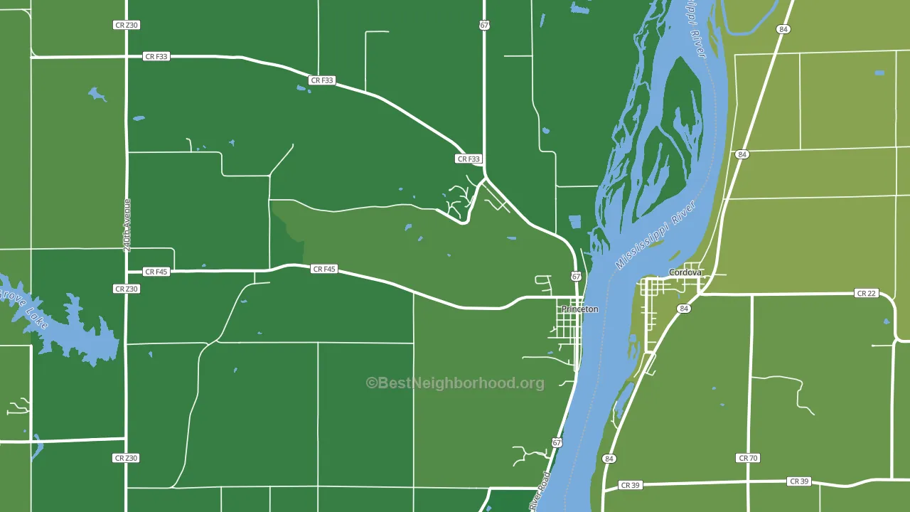 52768, IA block-group voter-turnout map