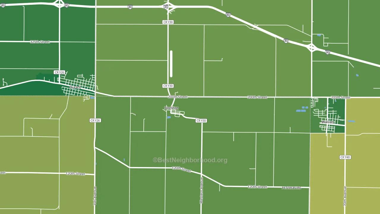 52769, IA block-group voter-turnout map