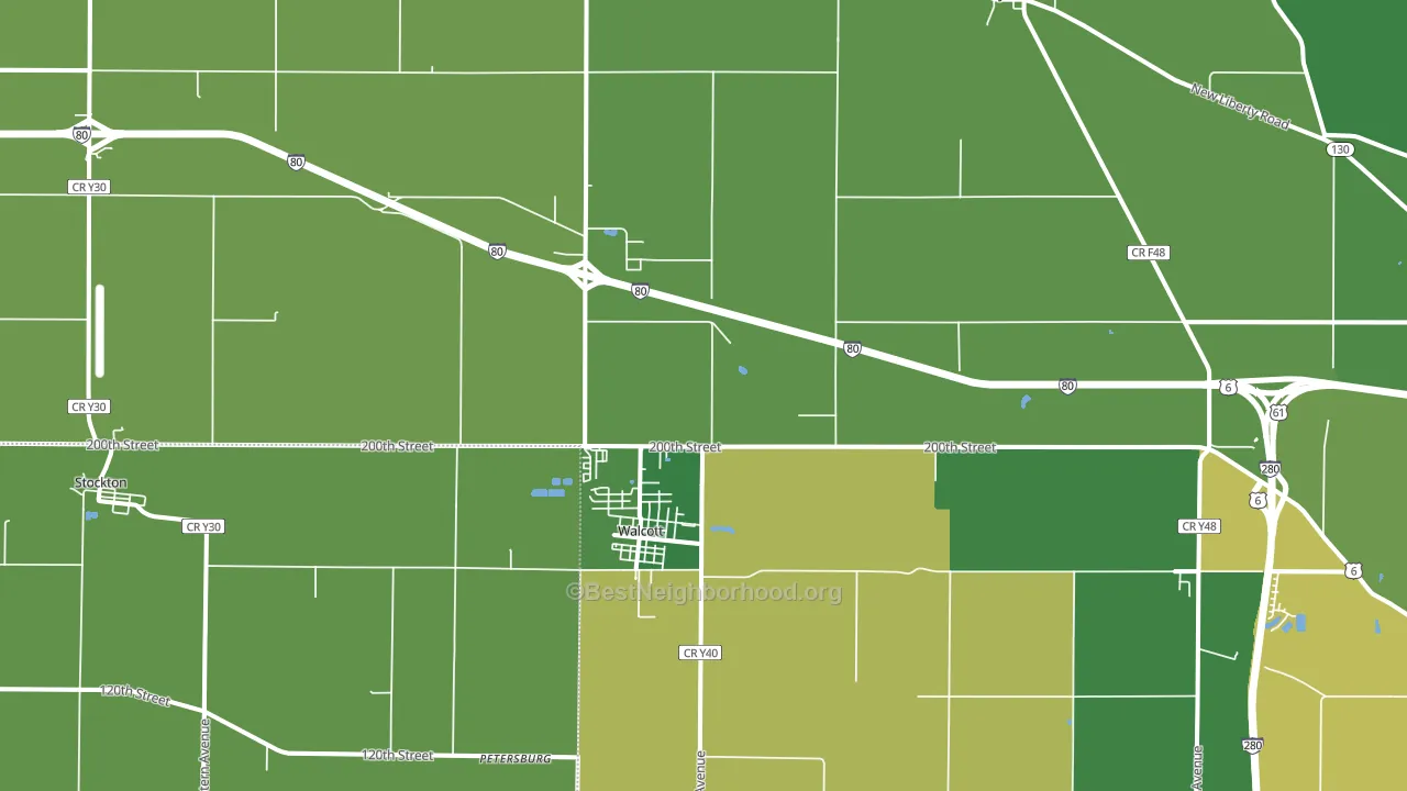 52773, IA block-group voter-turnout map