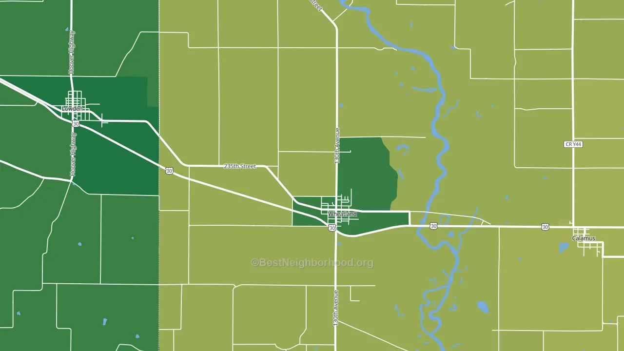 52777, IA block-group voter-turnout map