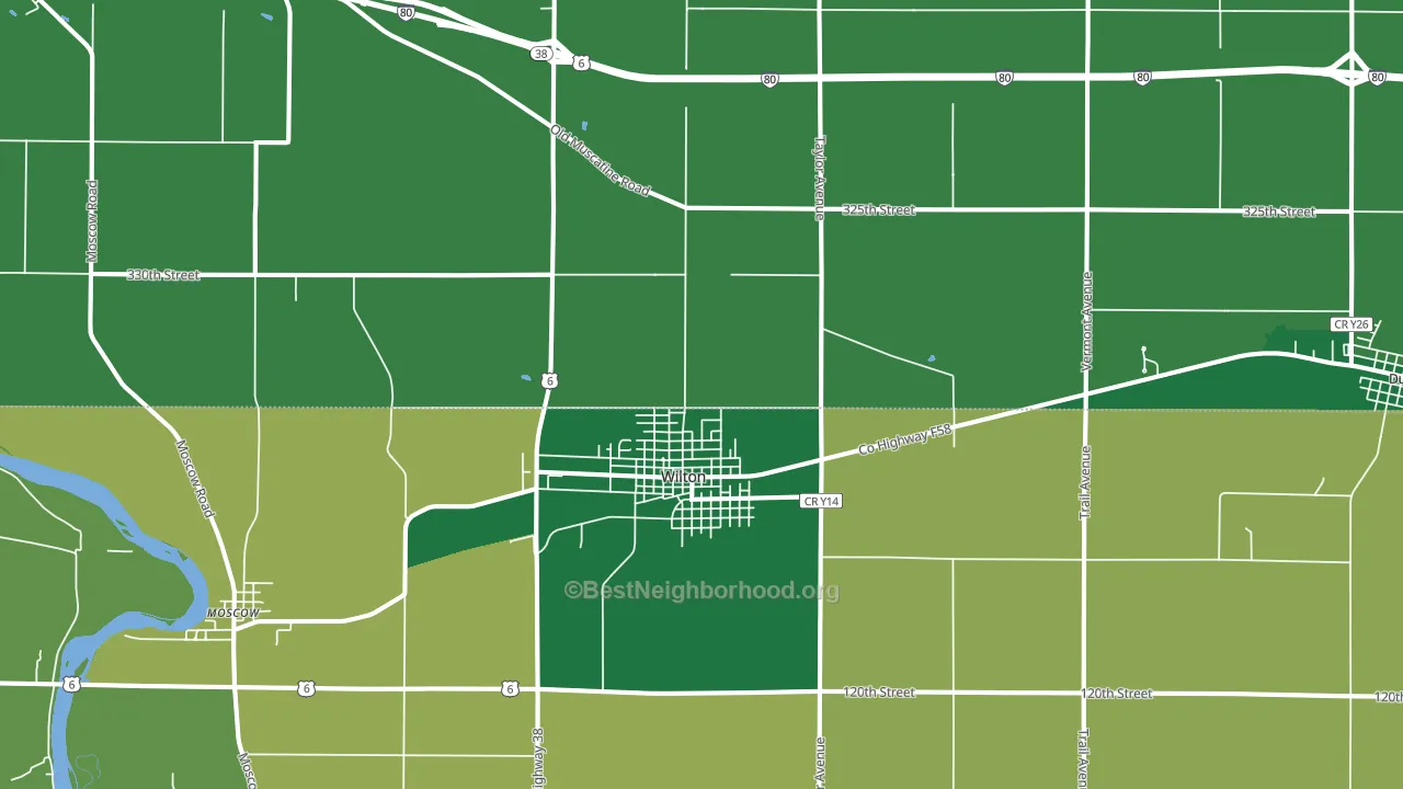 52778, IA block-group voter-turnout map