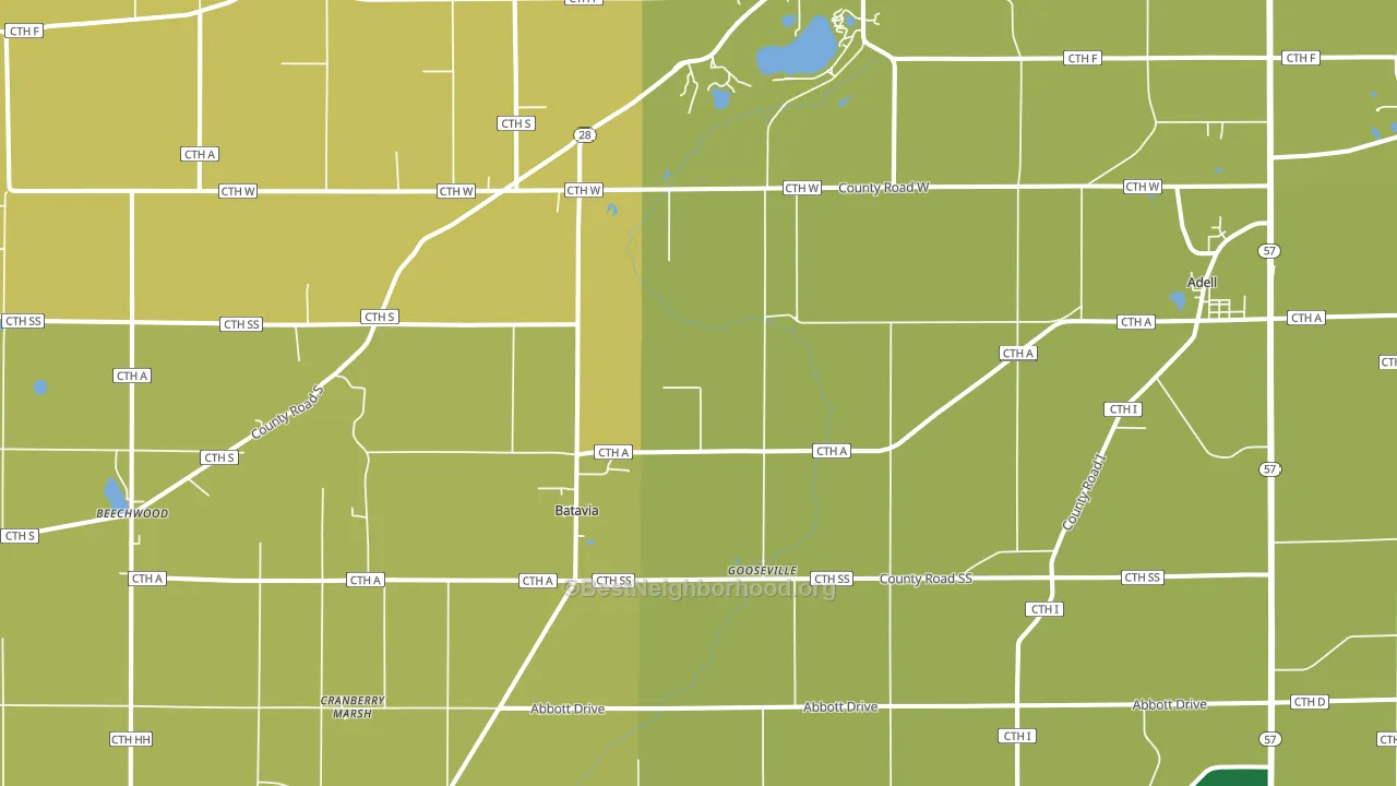 53001, WI block-group voter-turnout map