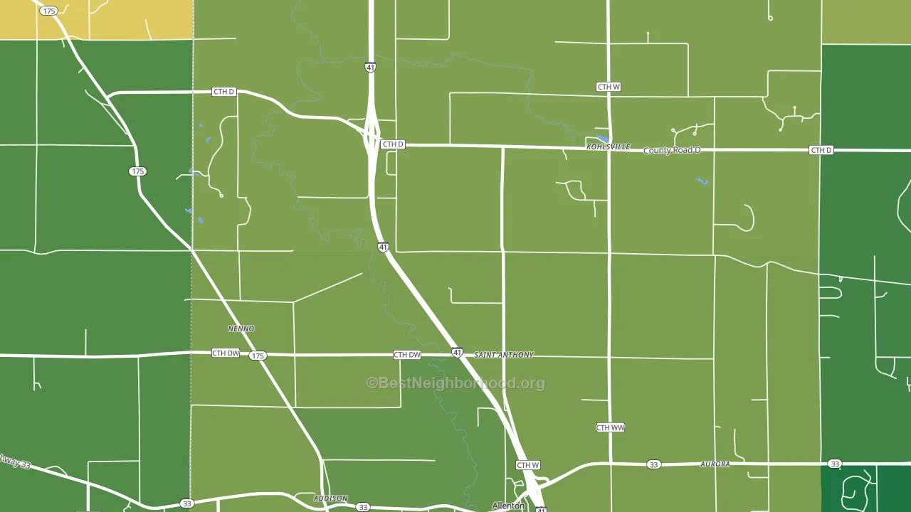 53002, WI block-group voter-turnout map