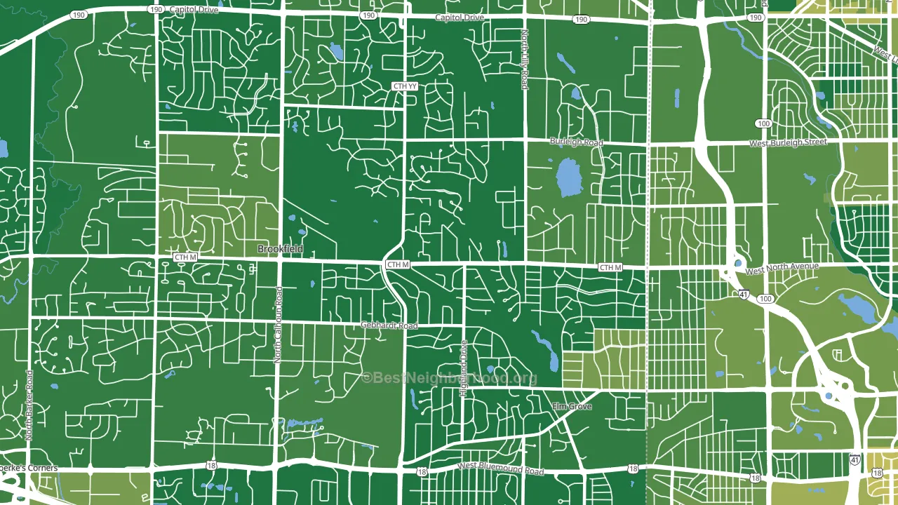 53005, WI block-group voter-turnout map