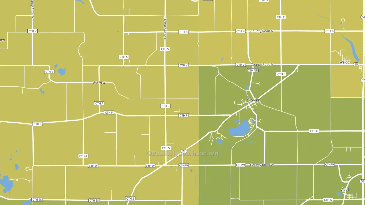 53011, WI block-group voter-turnout map