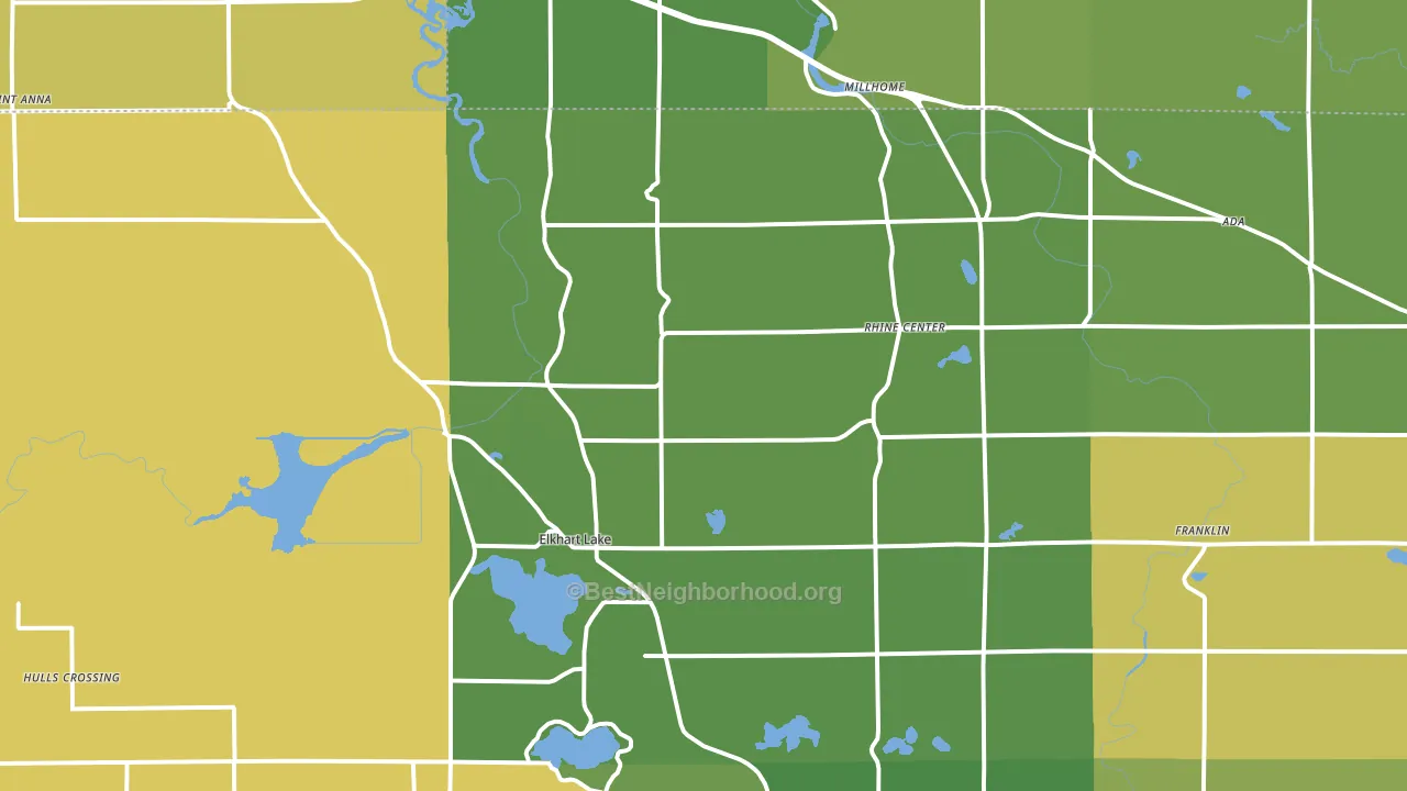 53020, WI block-group voter-turnout map