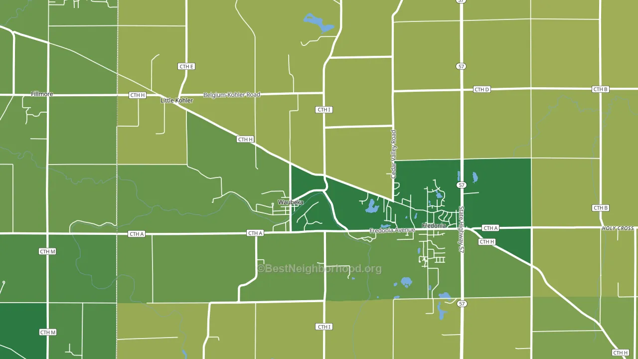 53021, WI block-group voter-turnout map