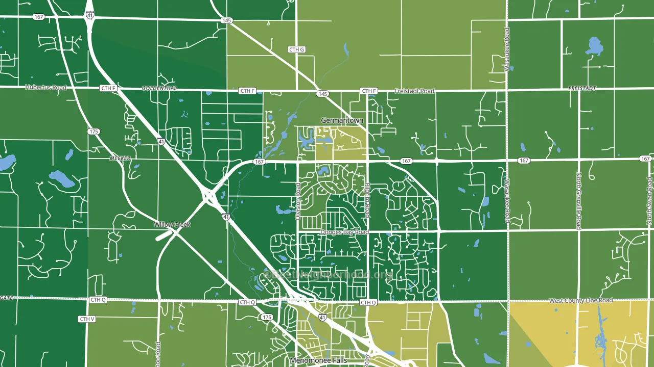 53022, WI block-group voter-turnout map