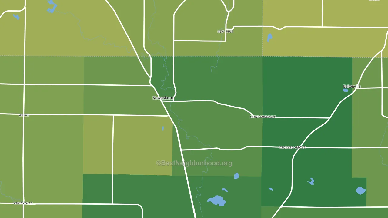 53040, WI block-group voter-turnout map