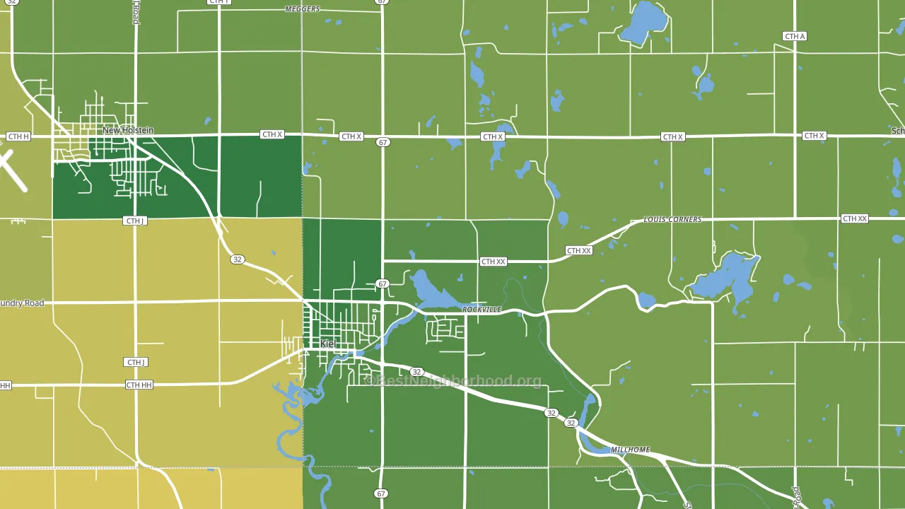 53042, WI block-group voter-turnout map