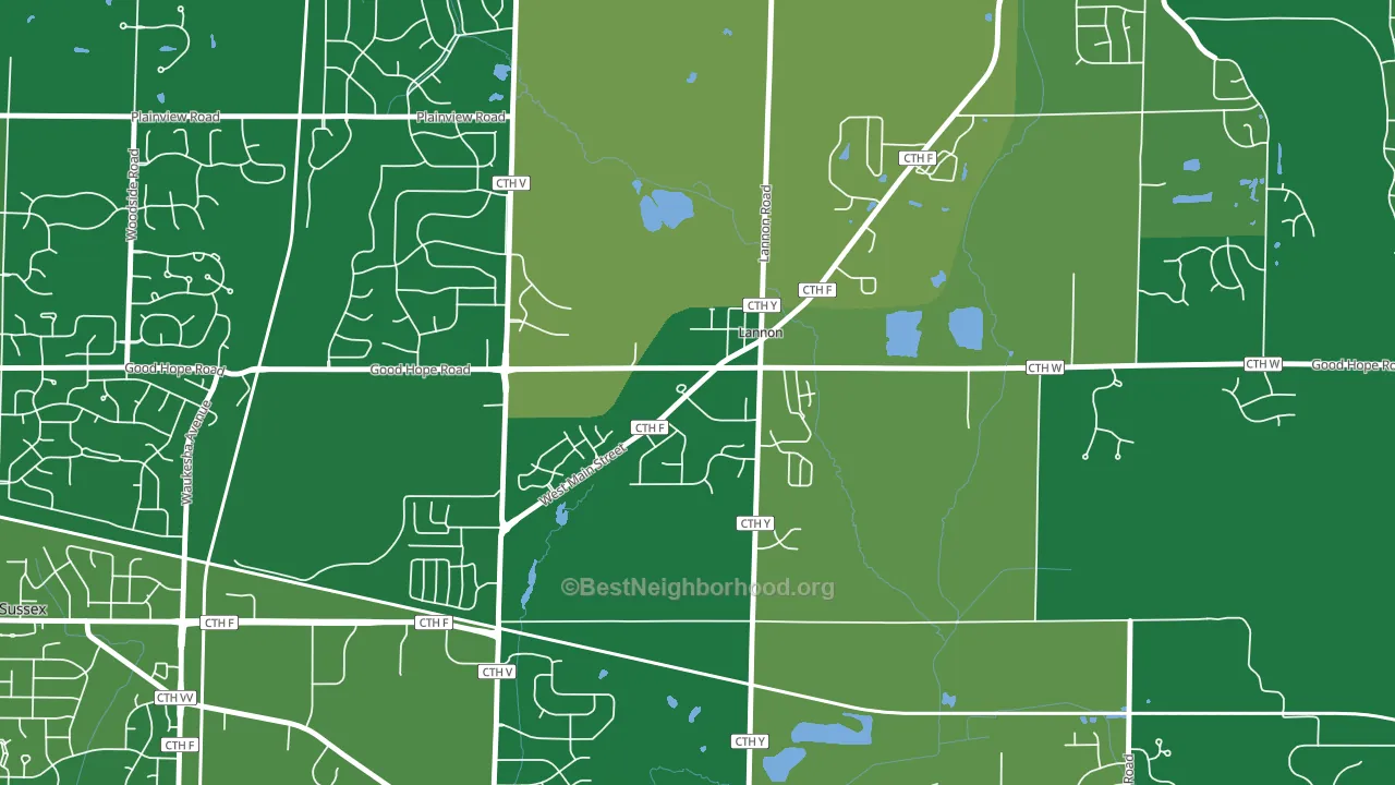 53046, WI block-group voter-turnout map