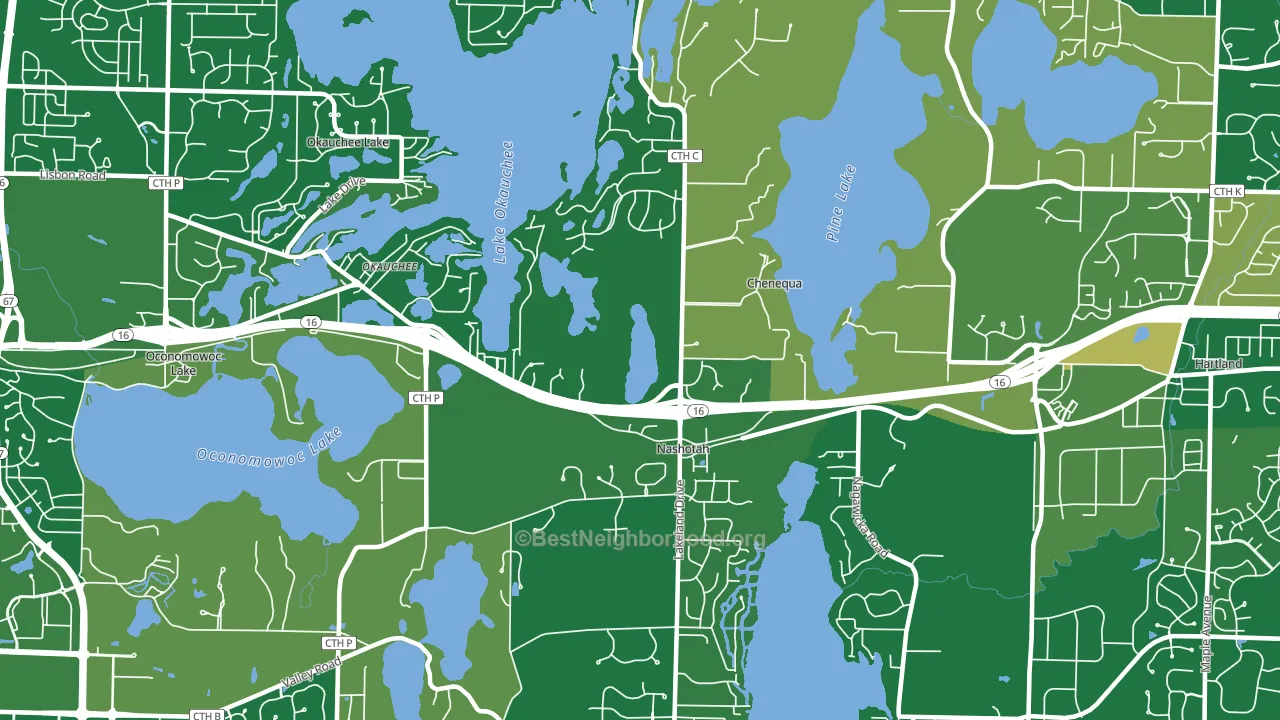 53058, WI block-group voter-turnout map