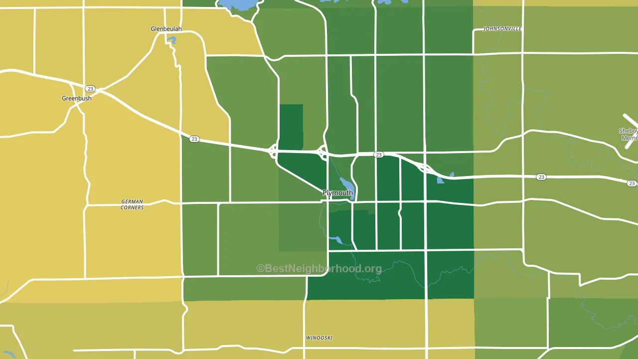 53073, WI block-group voter-turnout map